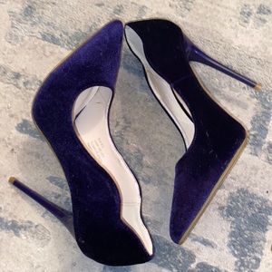 Purple Velvet Stilettos Sz8.5